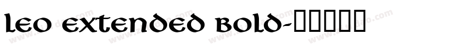 Leo Extended Bold字体转换